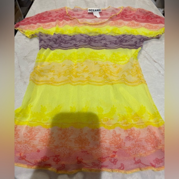 Gorgeous La Perla Ocean See thru Top size EURO 46 in EUC made in Italy - Picture 8 of 8